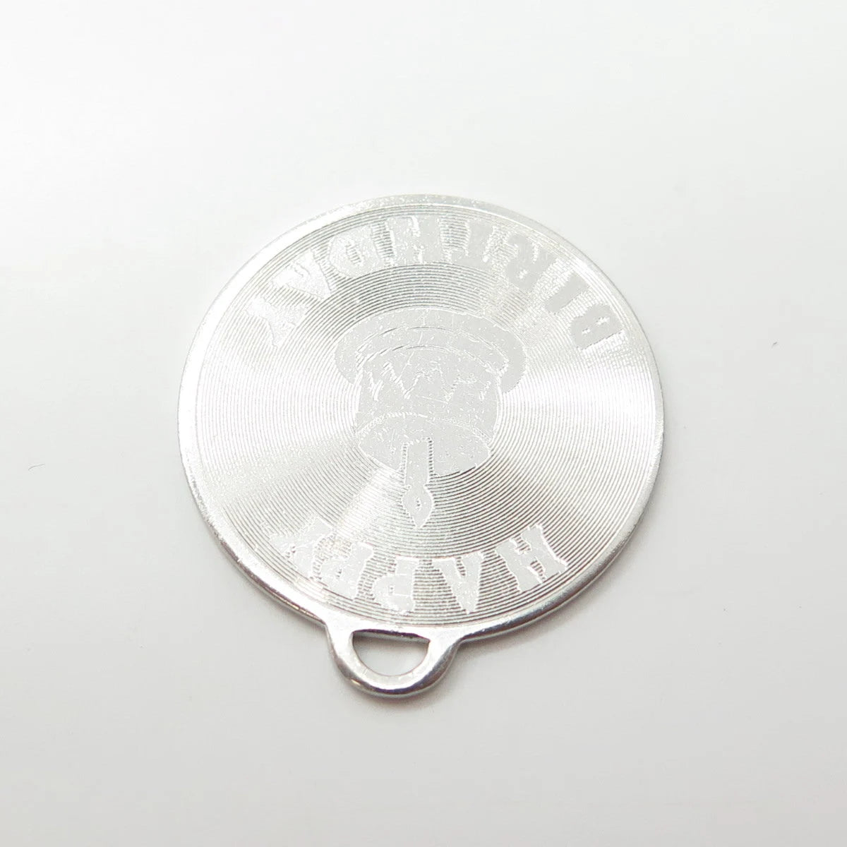 925 Sterling Silver Vintage "21 Happy Birthday" Cake Pendant