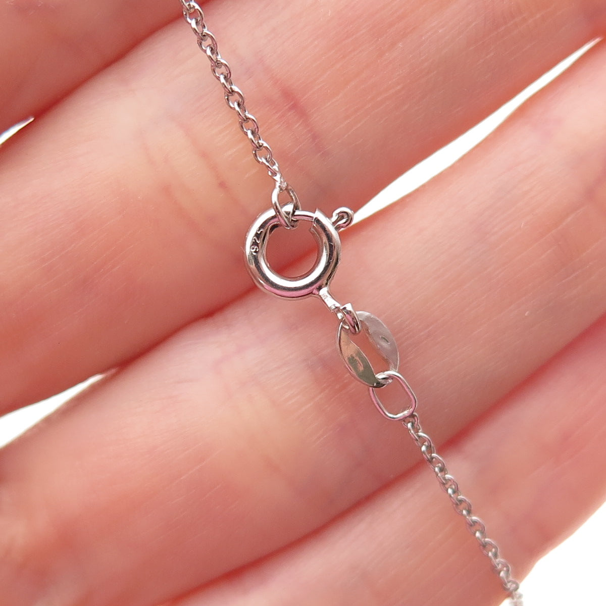 Ken Crafts 925 Sterling Silver Real Tanzanite Cross Cable Chain Necklace 18"