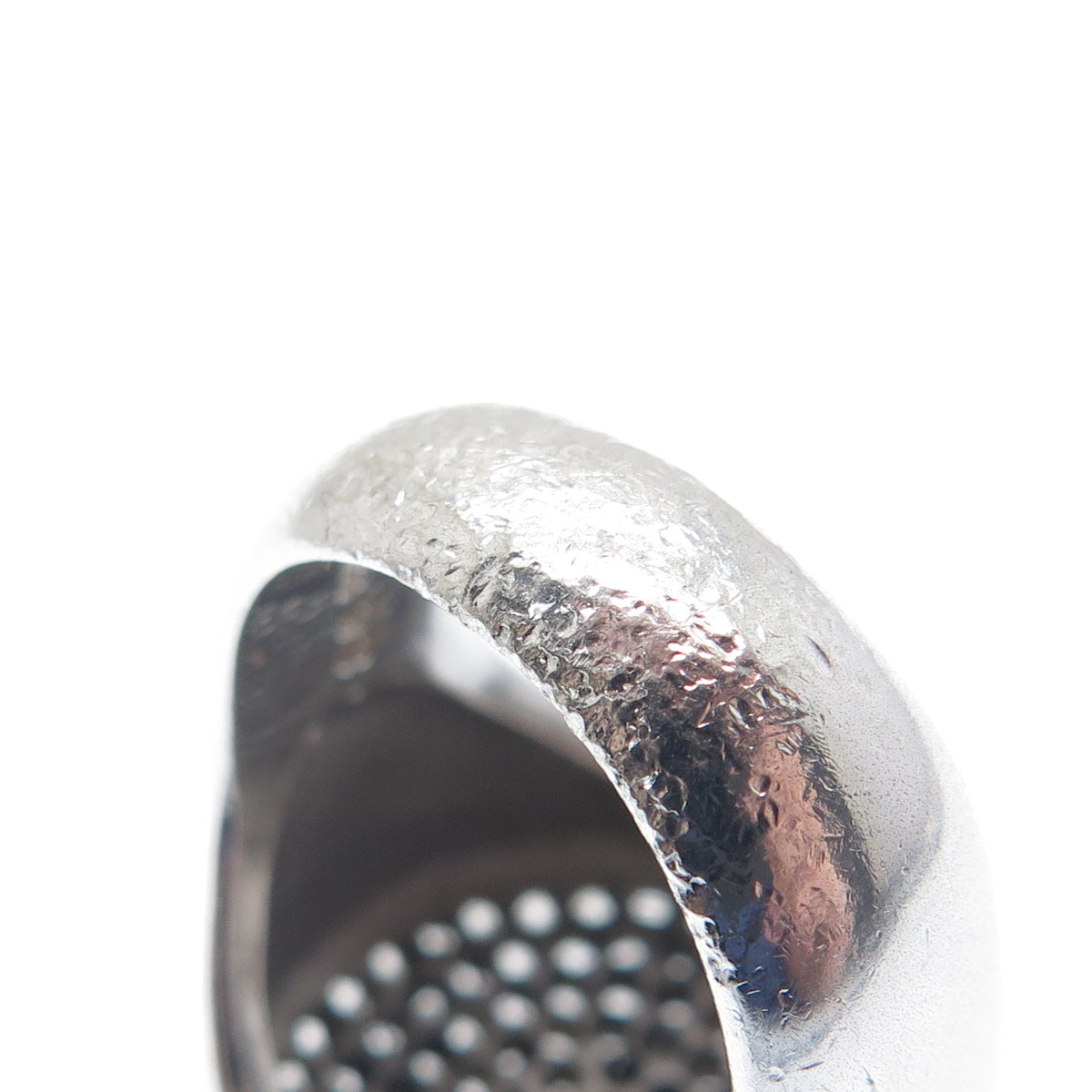 925 Sterling Silver Round-Cut Shaped C Z Sparkle Domed Ring Size 7