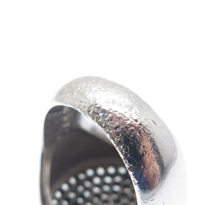 925 Sterling Silver Round-Cut Shaped C Z Sparkle Domed Ring Size 7