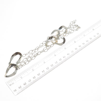 925 Sterling Silver Vintage Italy Modernist Oval Chain Necklace 24"