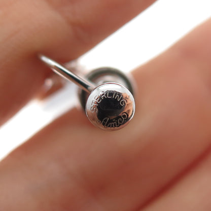 AMCO 925 Sterling Silver Antique Art Deco Real Opalite Screw Back Earrings