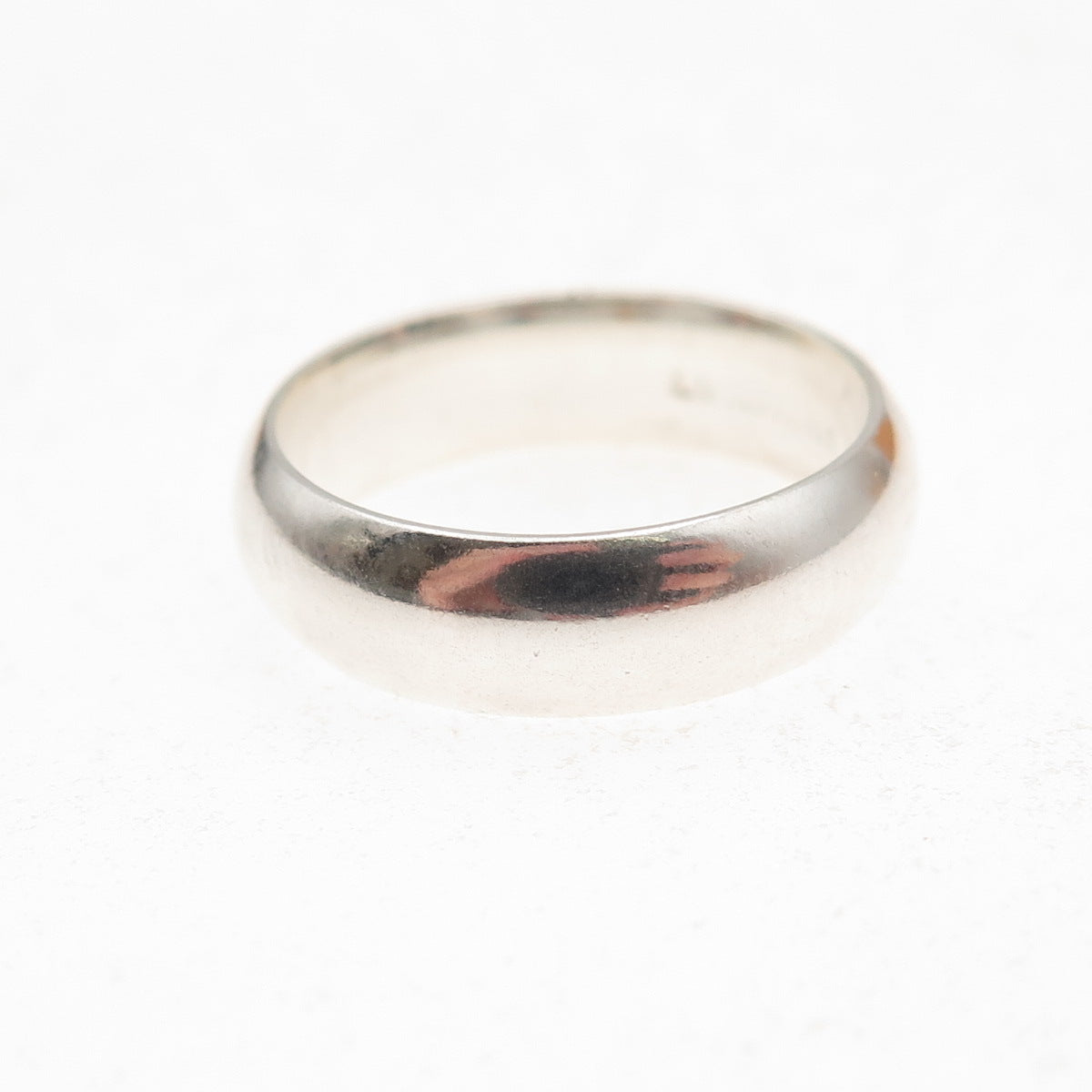 925 Sterling Silver Vintage Classic Wedding Band Ring Size 5.25