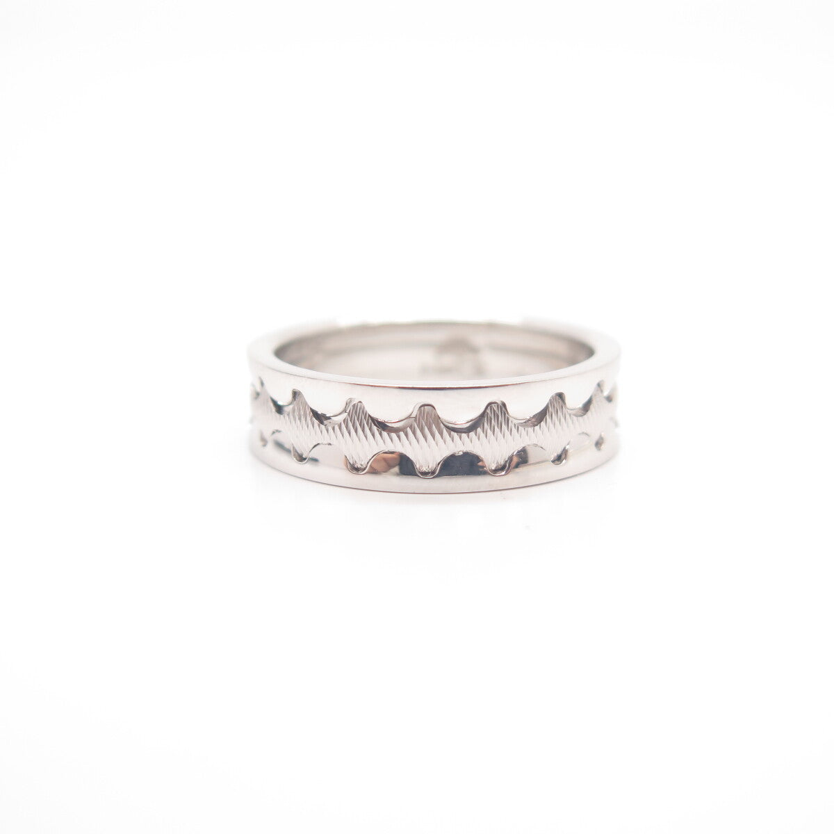 925 Sterling Silver Neos Striped Band Ring Size 9 3/4