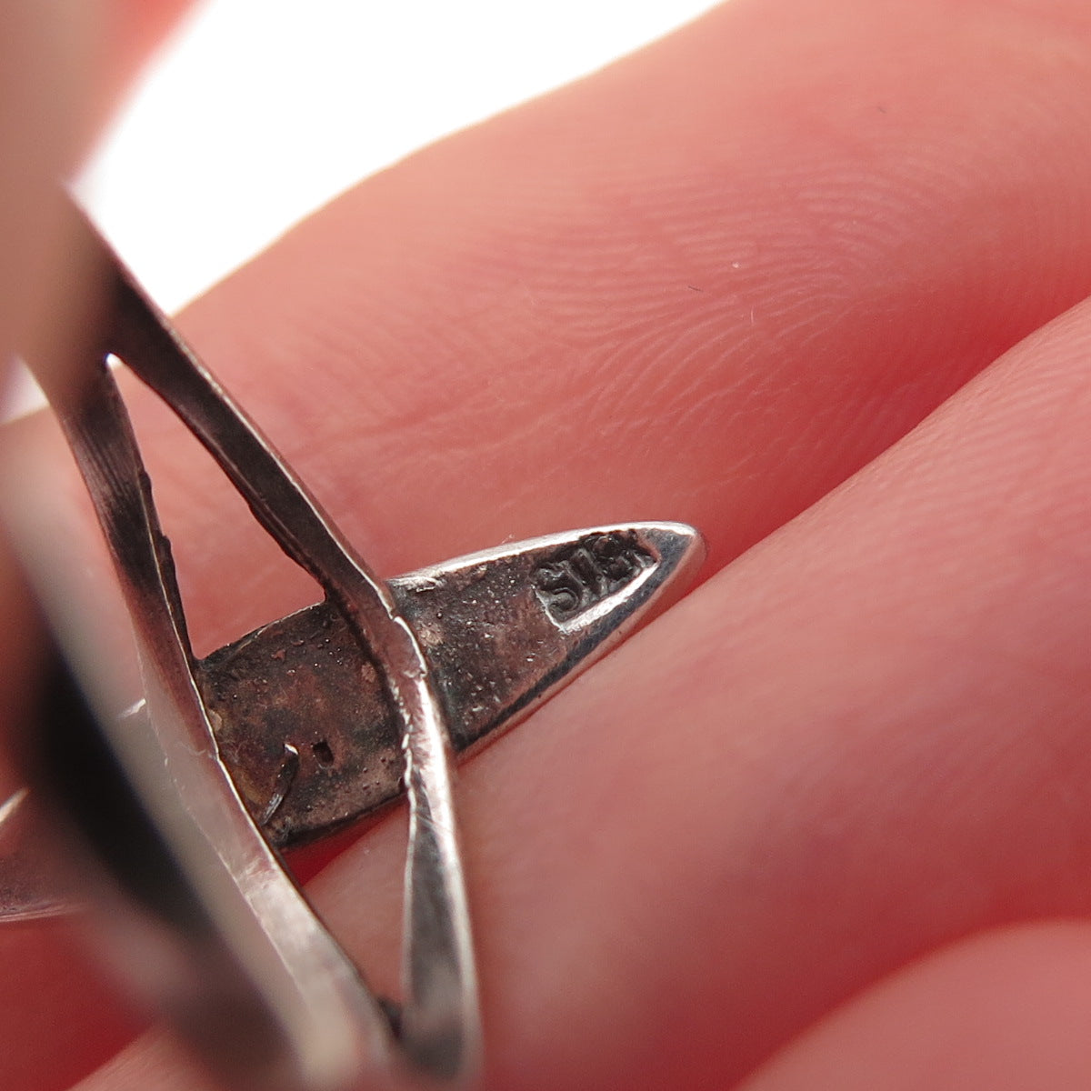 Old Pawn 925 Sterling Silver Vintage Southwestern Bisbee Turquoise Ring Size 6
