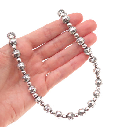 Carolyn Pollack AW Old Pawn 925 Sterling Vintage Navajo Pearls Necklace 22-24"