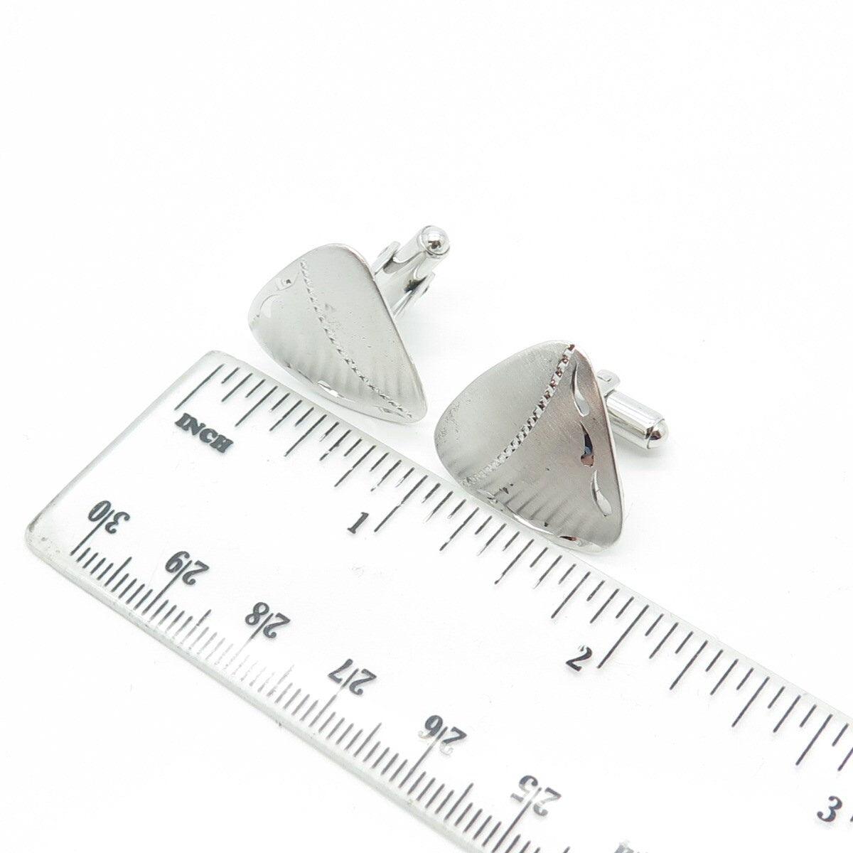 P.R.K. 925 Sterling Silver Vintage Engraved Cufflinks