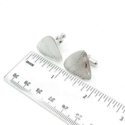 P.R.K. 925 Sterling Silver Vintage Engraved Cufflinks