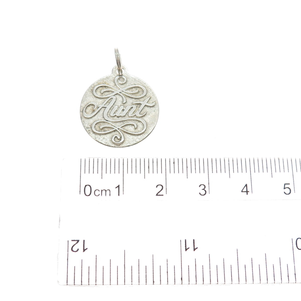925 Sterling Silver Vintage Aunt Charm Pendant