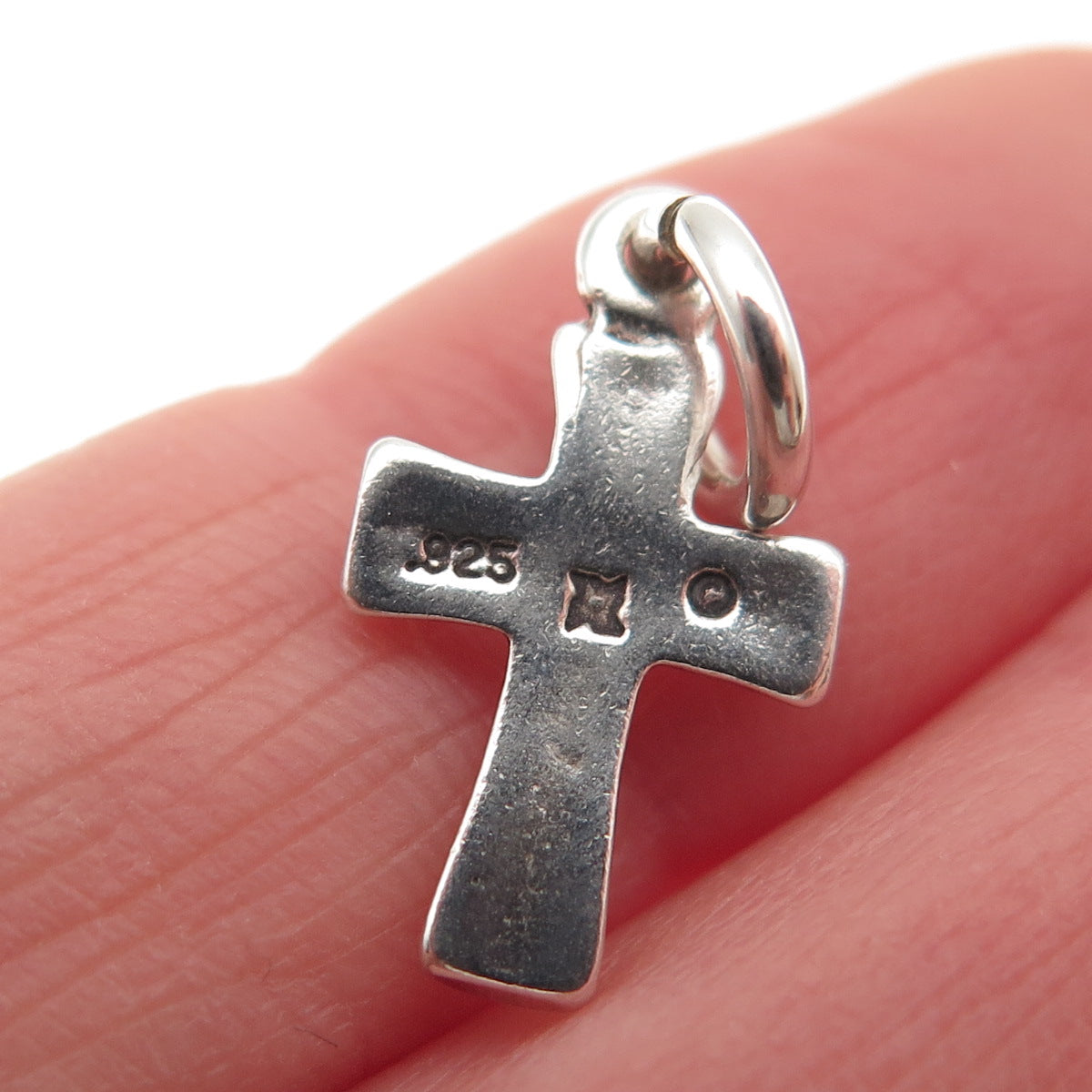 Sunwest 925 Sterling Silver Vintage Cross Oxidized Mini Charm Pendant