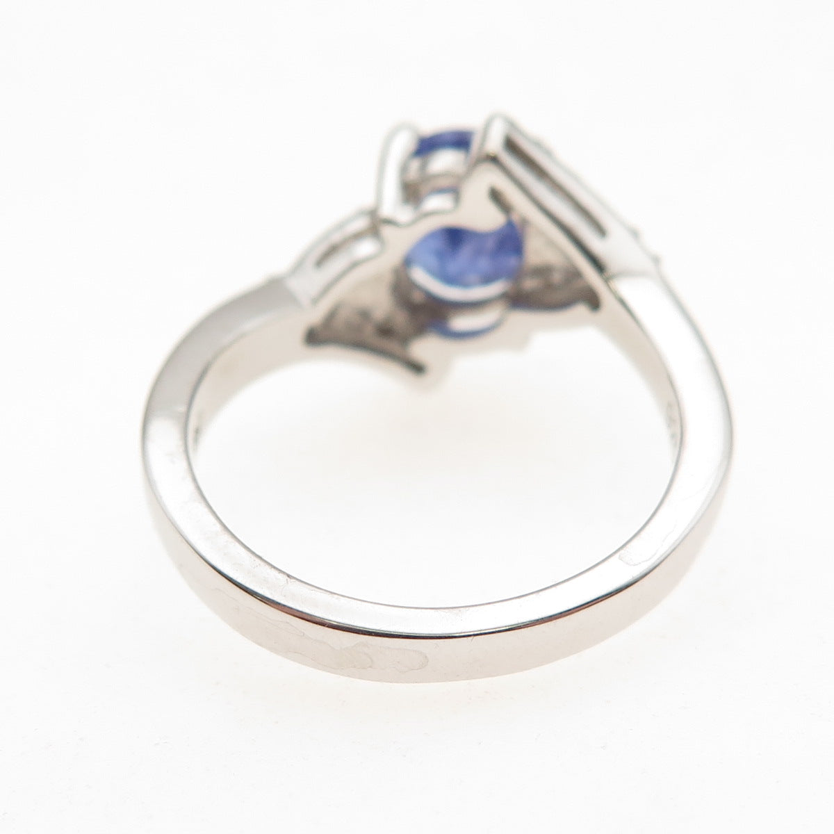 RJ Graziano 925 Sterling Silver Real Tanzanite & White Topaz Ring Size 8