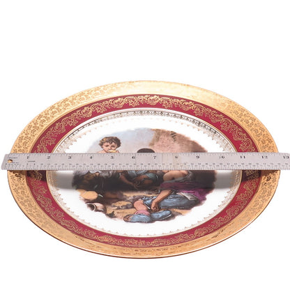 R. S. LIMOGES Antique 1900-1920's France Porcelain Cube Player Cabinet Plate