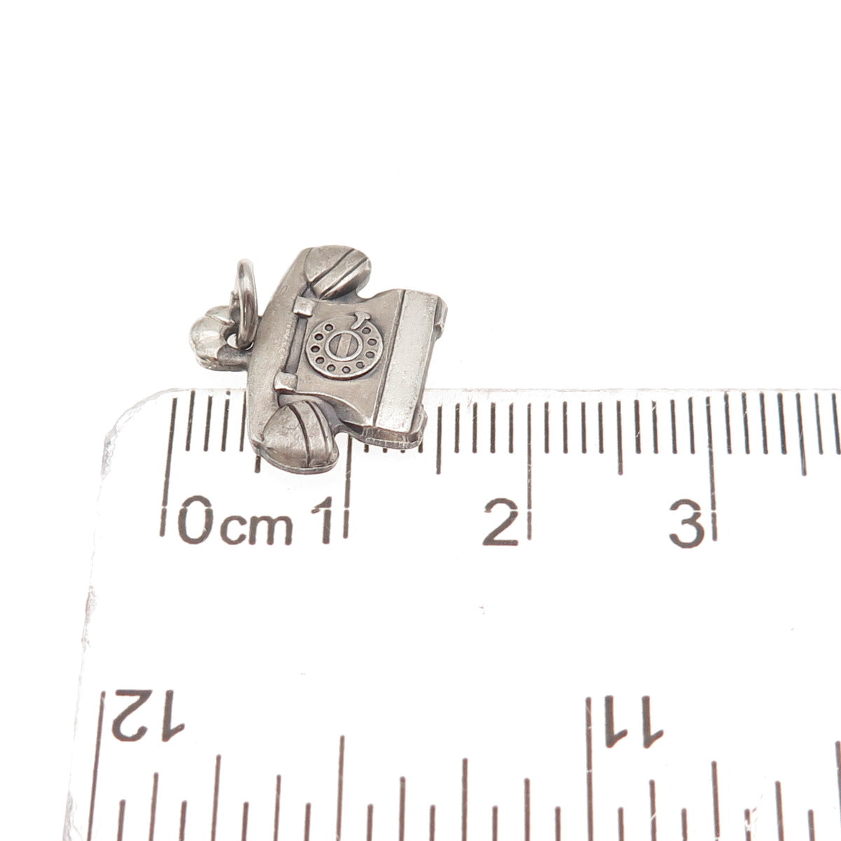 O.C. Tanner Sterling Silver Antique Art Deco Retro Rotary Phone Charm Pendant