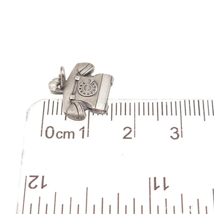 O.C. Tanner Sterling Silver Antique Art Deco Retro Rotary Phone Charm Pendant