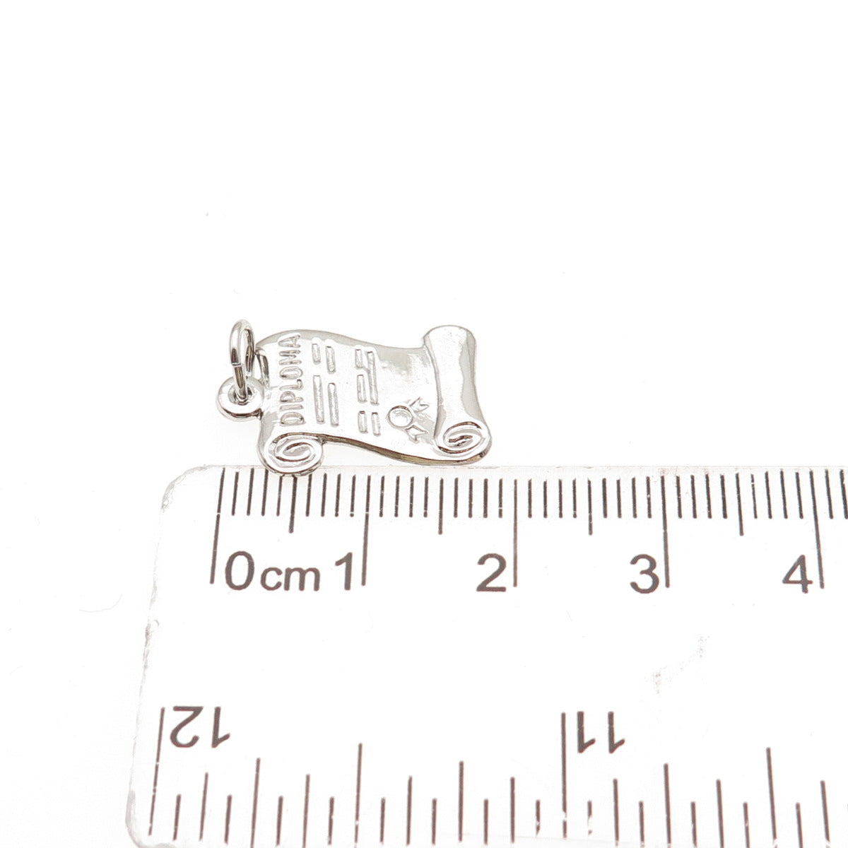 JAY POSON 925 Sterling Silver Vintage Diploma Mini Charm Pendant
