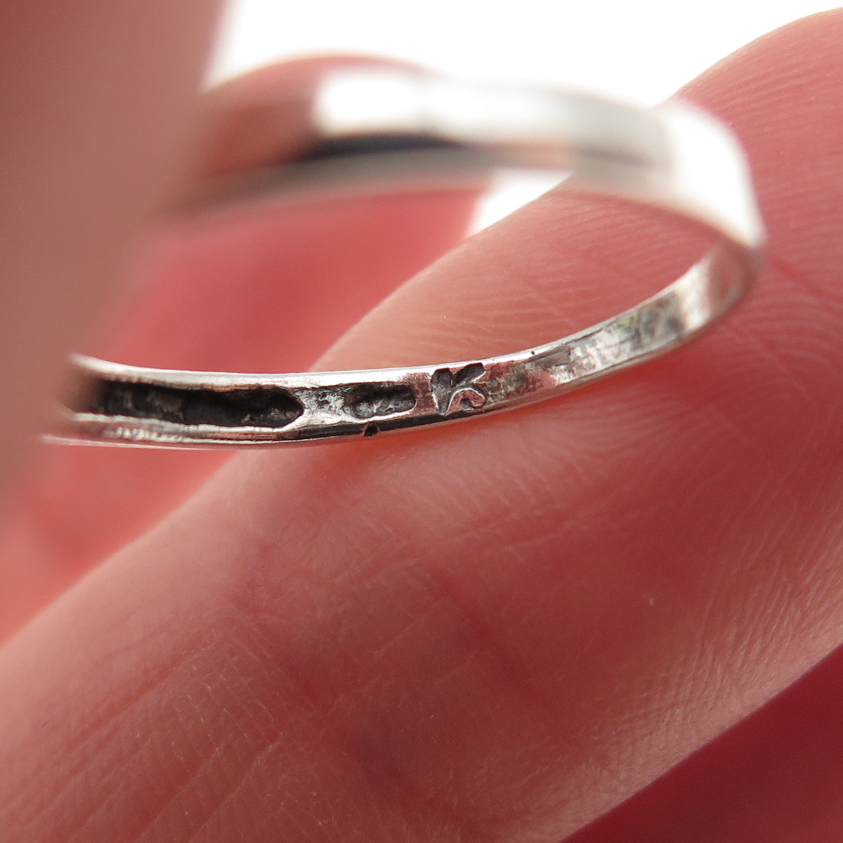 Ken Crafts 925 Sterling Silver Vintage Mom & Child Heart Ring Size 6.75