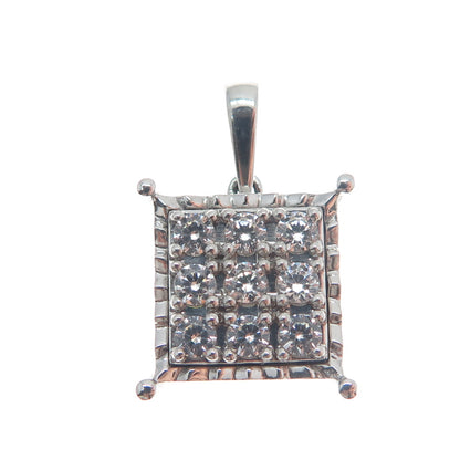 925 Sterling Silver Round-Cut Shaped C Z Sparkle Minimalist Pendant