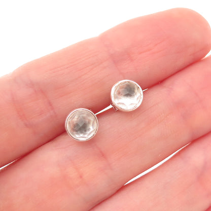 Pandora 925 Sterling Silver Clear Crystal April Birthstone Droplet Stud Earrings