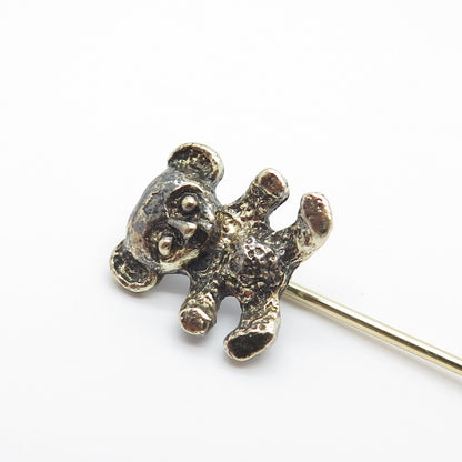 925 Sterling Silver Gold Plated Vintage Coala Lapel Pin
