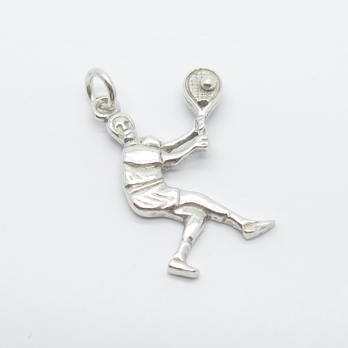 925 Sterling Silver Vintage Mexico Tennis Player Pendant
