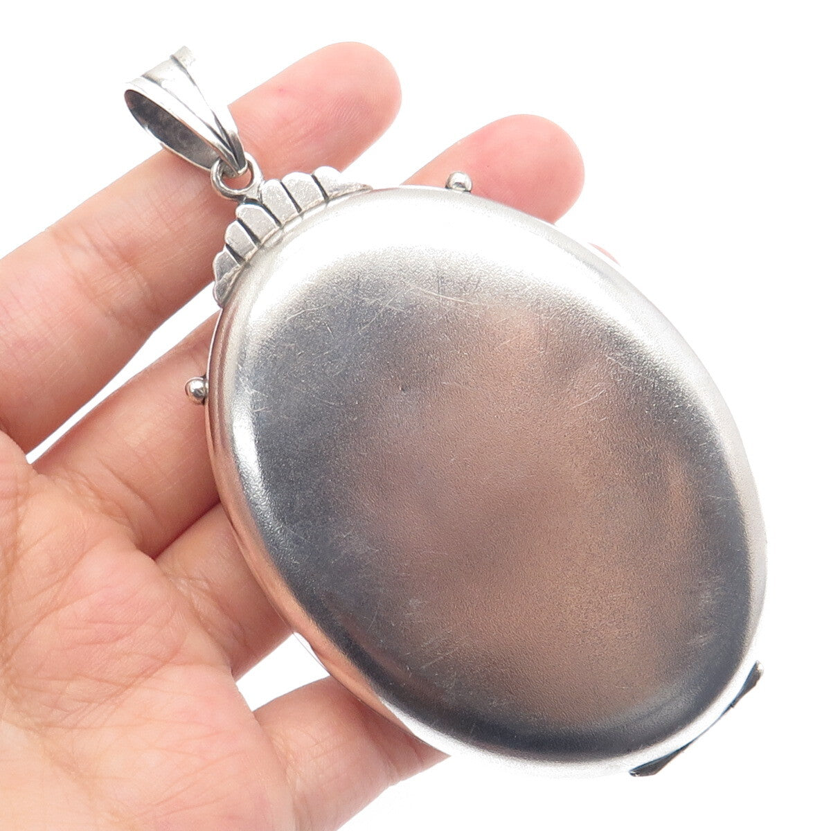 GORHAM 925 Sterling Silver Antique Art Deco Engraved "MGC" Locket Pendant #683