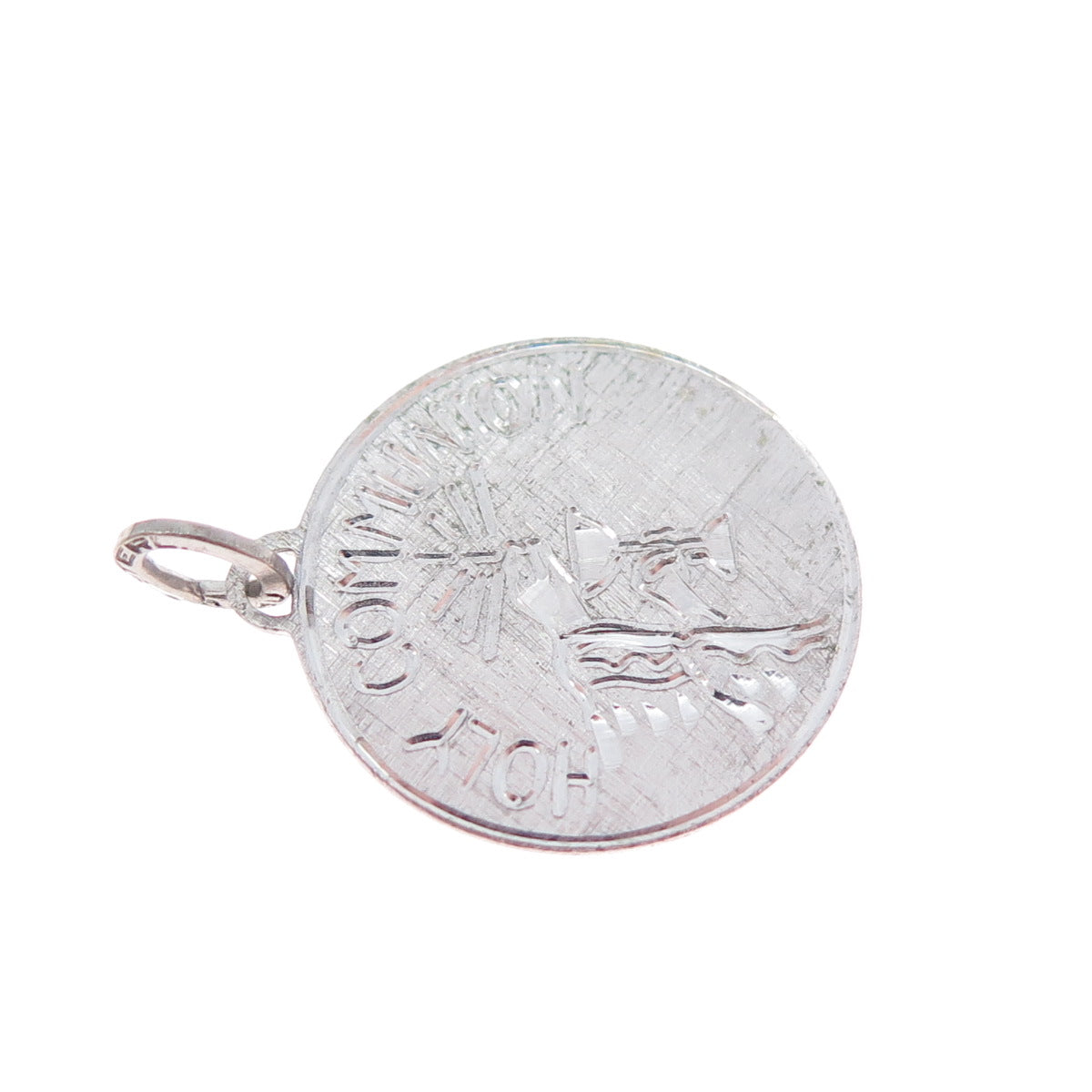 BEAU 925 Sterling Silver Vintage Holy Communion Religious Charm Pendant