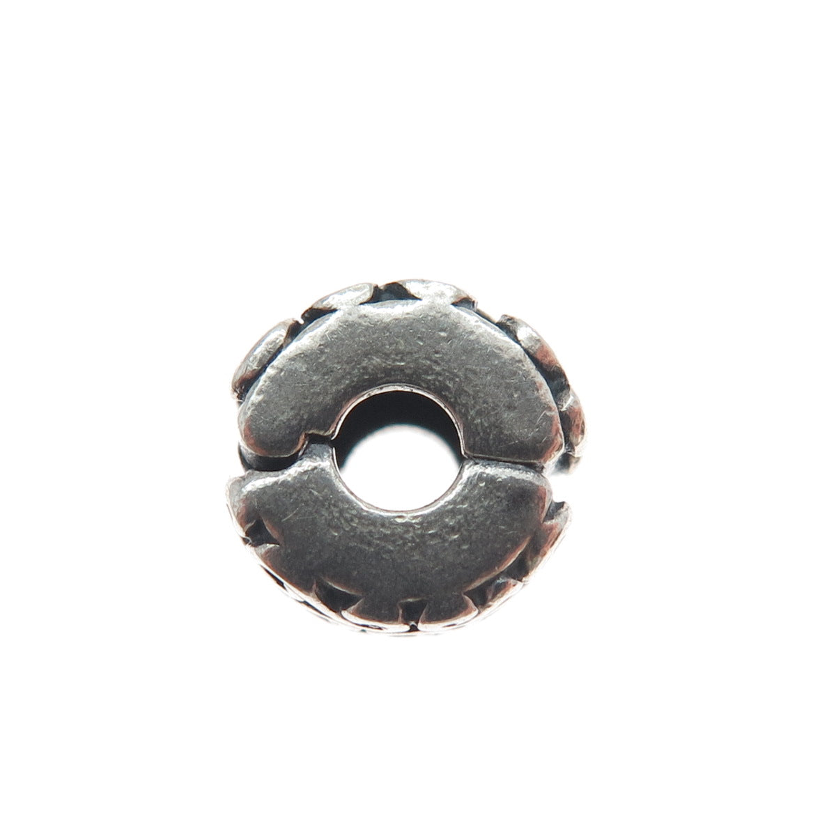 PANDORA 925 Sterling Silver Swirl Oxidized Clip Charm