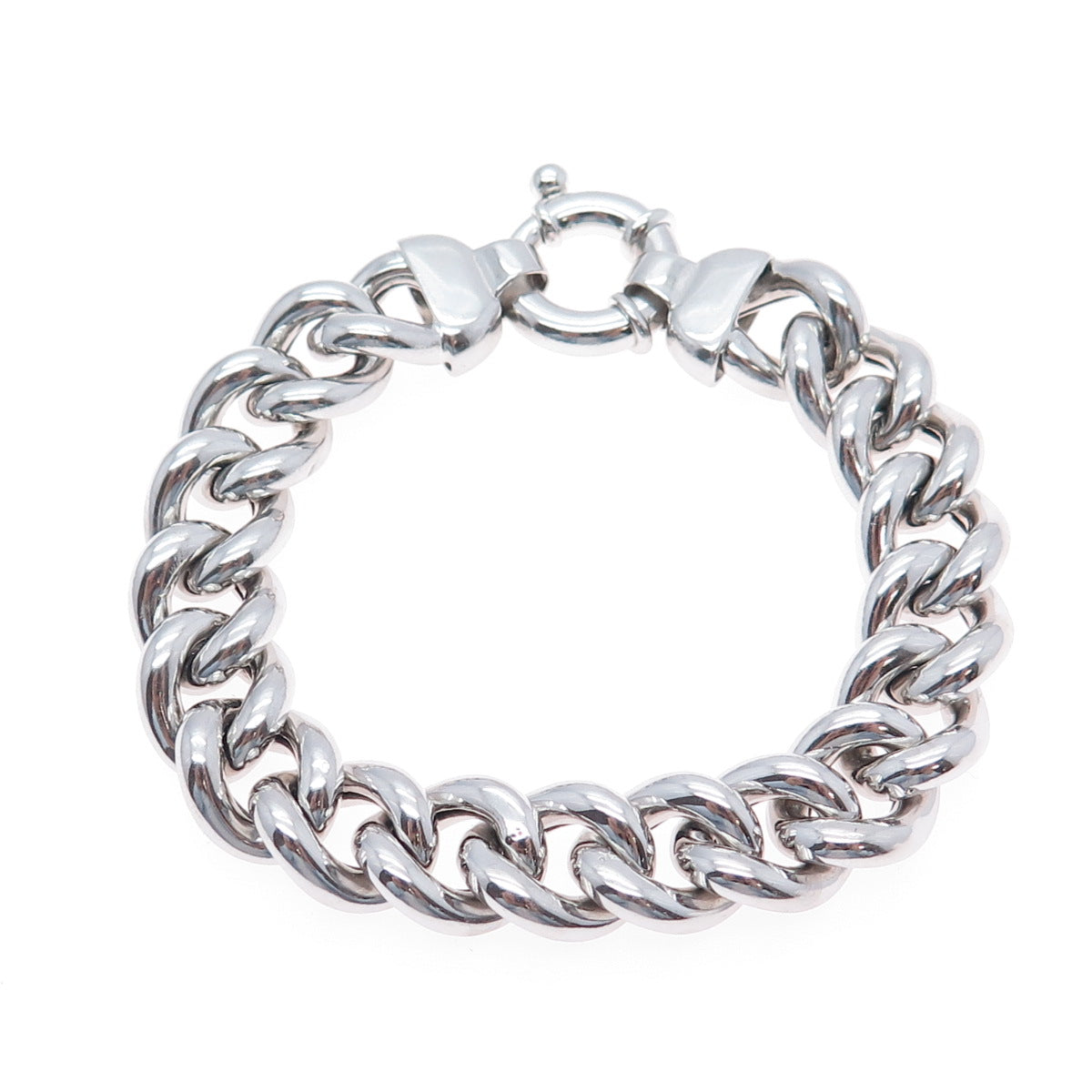MILOR 925 Sterling Silver Vintage Italy Curb Link Bracelet 7"