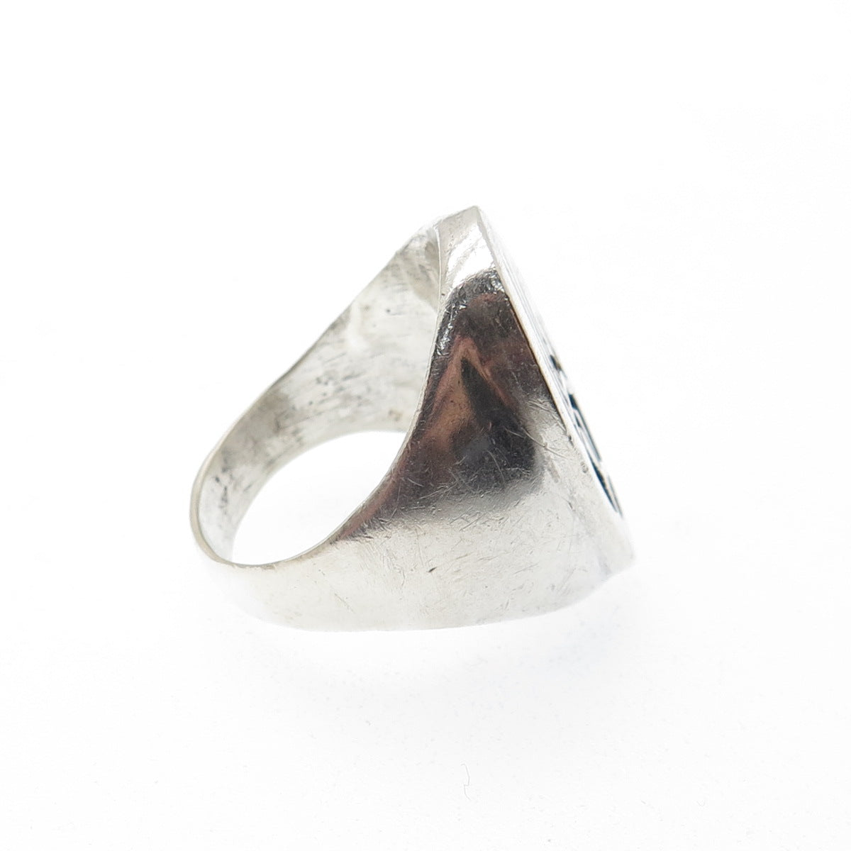 ANDREW SAUFKIE HOPI Old Pawn Sterling Silver Vintage Bear Paw Ring Size 11.25