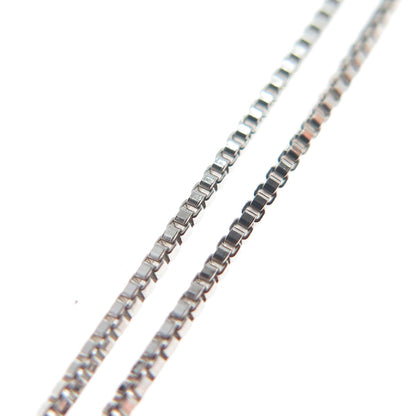925 Sterling Silver Real Diamond Accent Topaz & Peridot Box Chain Necklace 18"