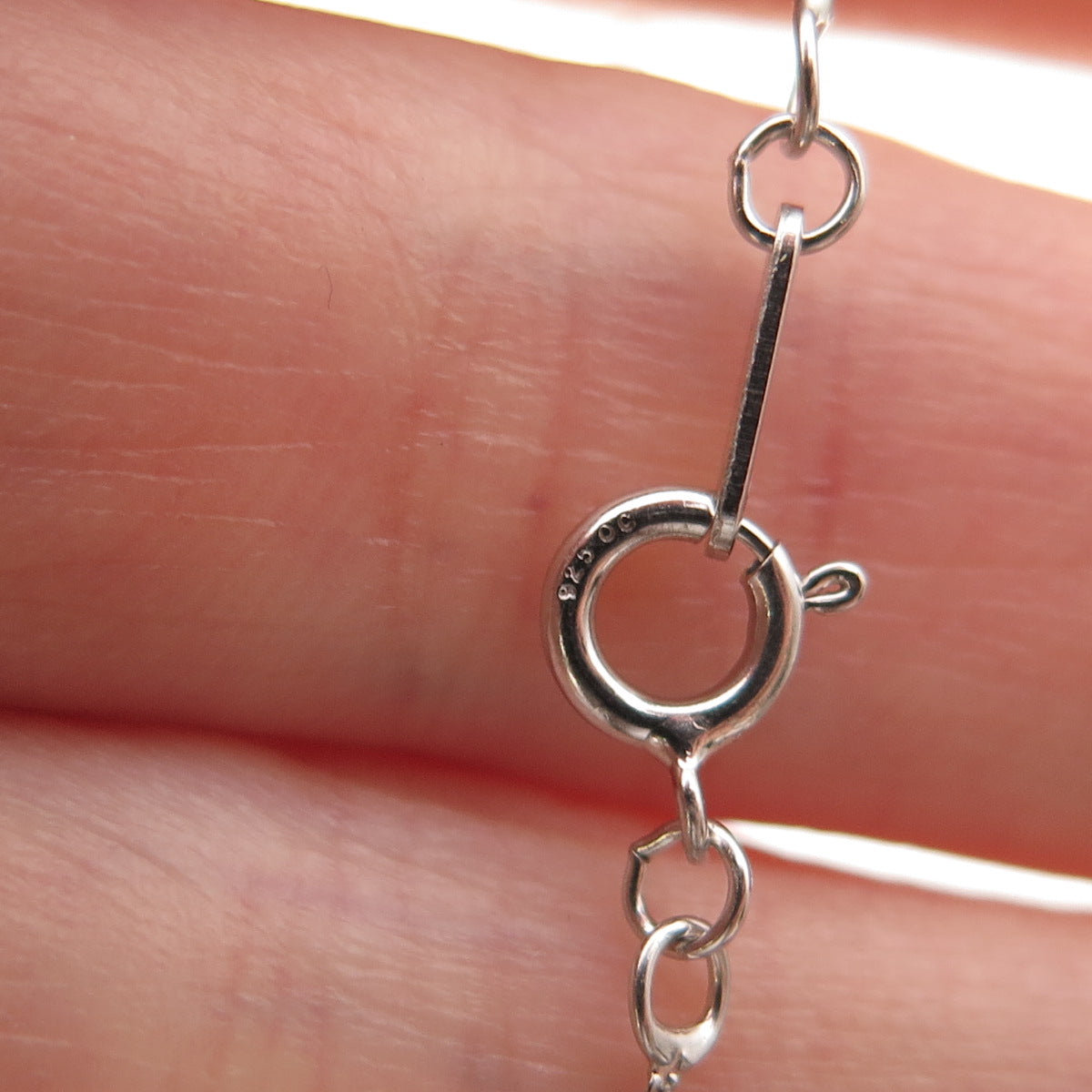 Jane Seymour 925 Sterling Silver 2-Tone Real Diamond Heart Chain Necklace 18"