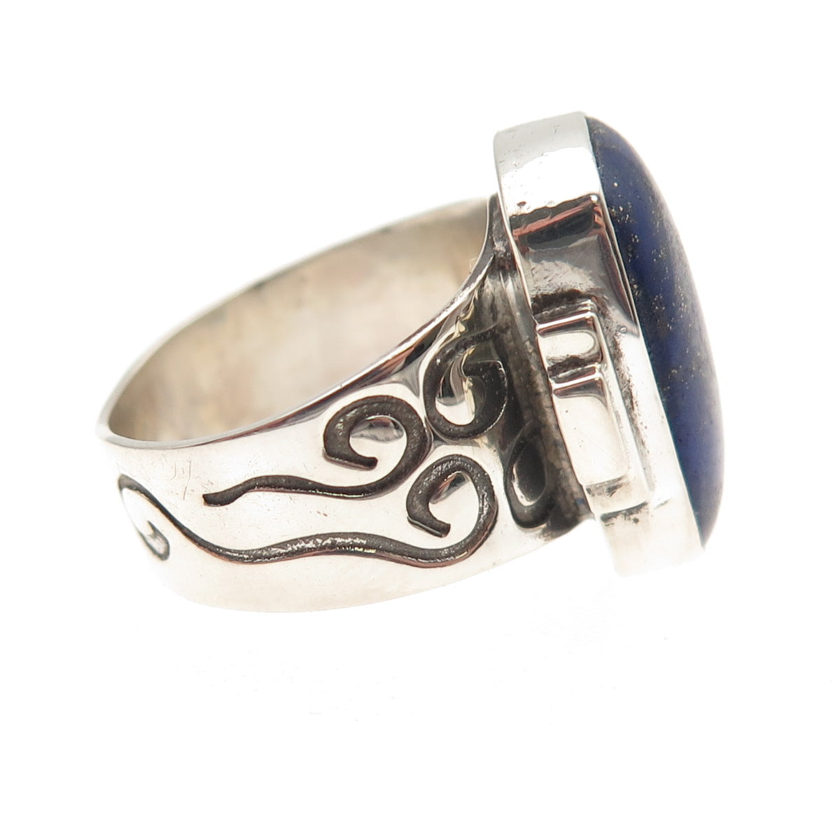 Jay King Desert Rose 925 Sterling Silver Vintage Real Lapis Ring Size 6.25