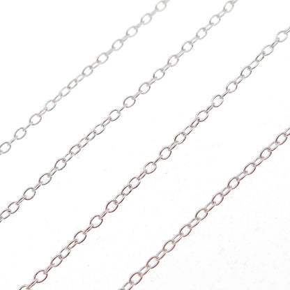 925 Sterling Silver Cable Chain Necklace 18"
