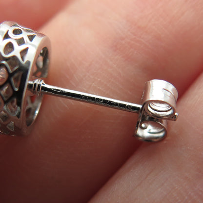 925 Sterling Silver Round-Cut C Z Sparkle Stud Earrings