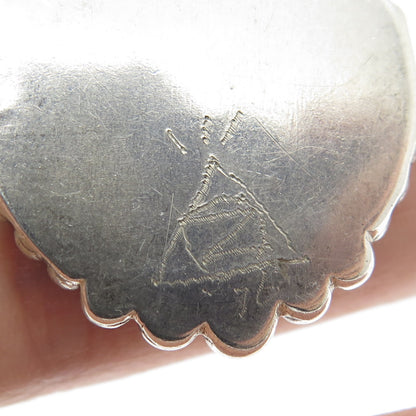 Z ARTIE YELLOWHORSE Old Pawn 925 Sterling Silver Vintage Fossil Pendant