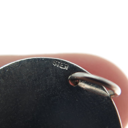 925 Sterling Silver Vintage Letter O Initial Minimalist Charm Pendant