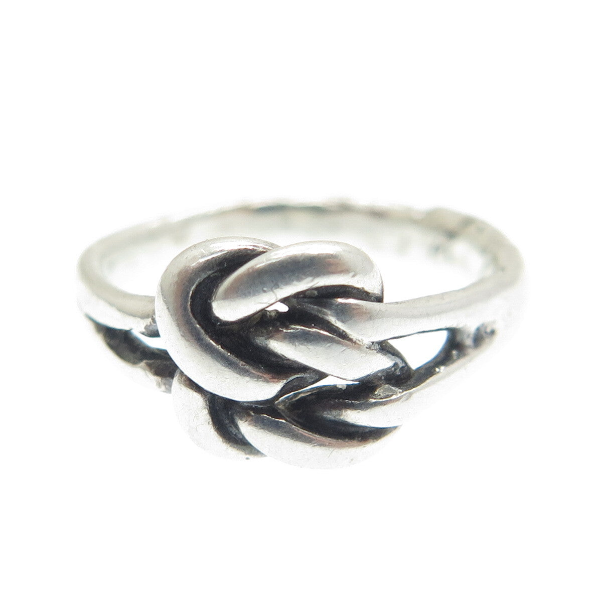 925 Sterling Silver Vintage Double Mariner Lone Knot Ring Size 5