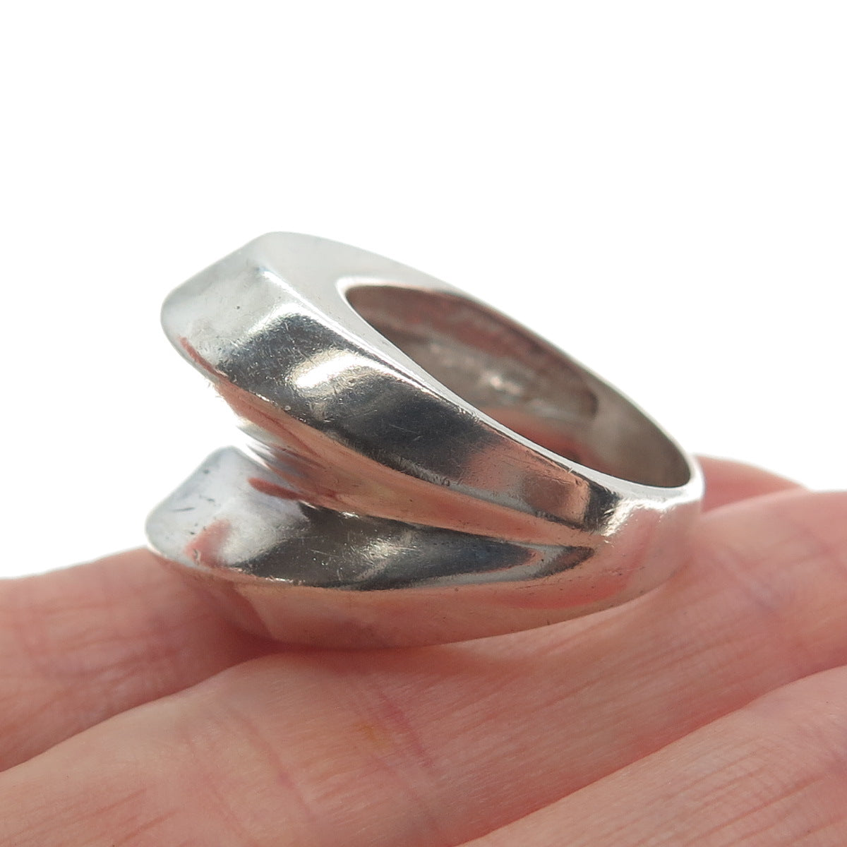 ESPO JOSEPH ESPOSITO 925 Sterling Silver Vintage Modernist Ring Size 7.25