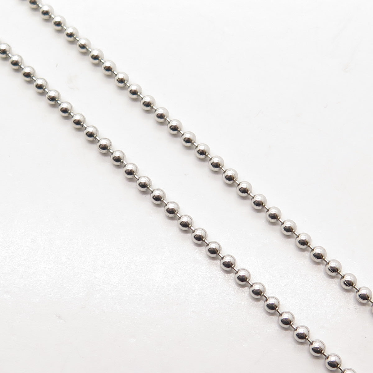 CC 925 Sterling Silver Birmingham Bead Chain Necklace 20"