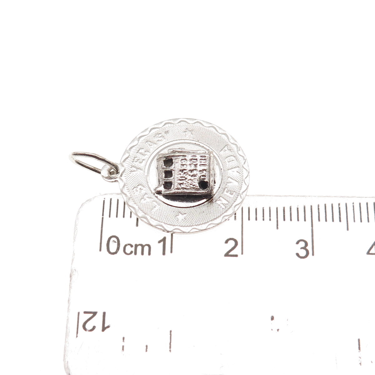 925 Sterling Silver Vintage Las Vegas Nevada Slot Machine Charm Pendant