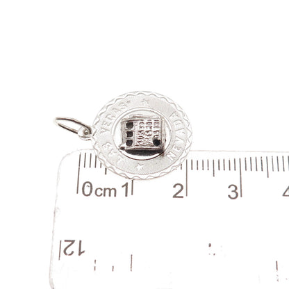 925 Sterling Silver Vintage Las Vegas Nevada Slot Machine Charm Pendant