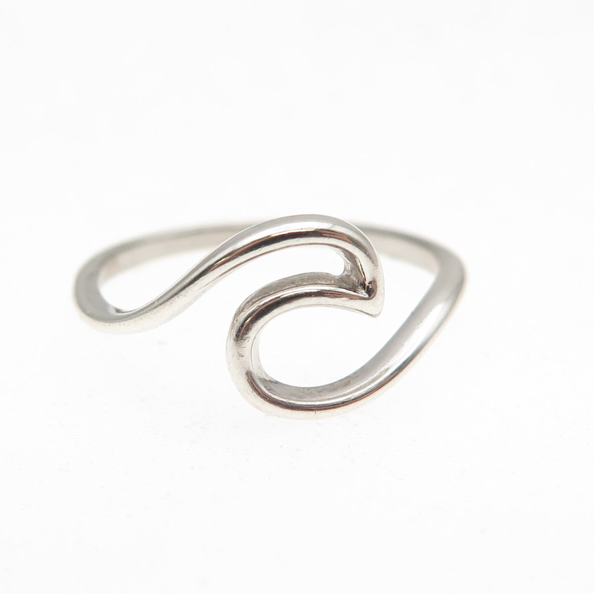 925 Sterling Silver Vintage Wave Ring Size 7.25