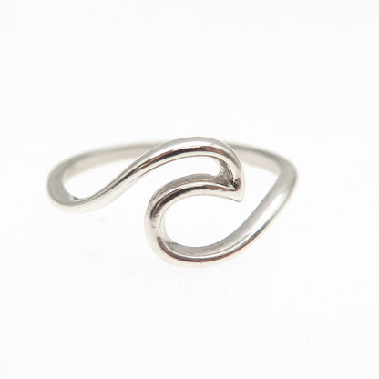 925 Sterling Silver Vintage Wave Ring Size 7.25