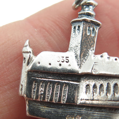 835 Silver Vintage Sweden "Stockholm" Charm Pendant