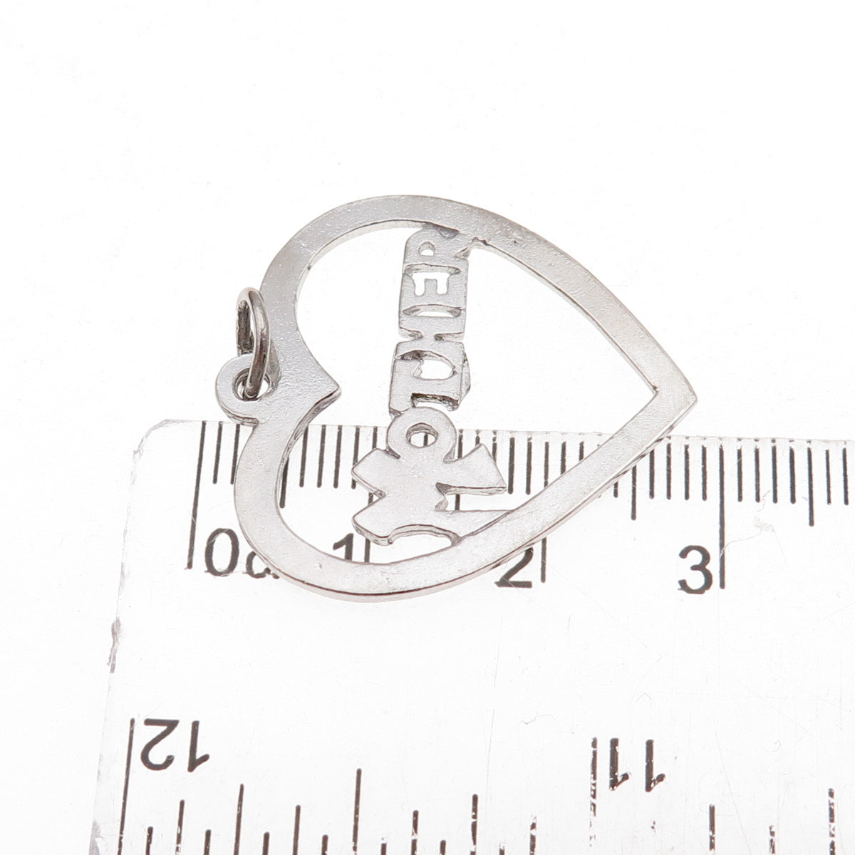 925 Sterling Silver Vintage Mother Heart Charm Pendant