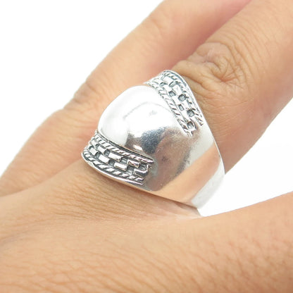 925 Sterling Silver Vintage Dome Statement Ring Size 6.25