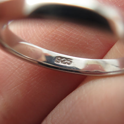 925 Sterling Silver Round-Cut C Z Ring Size 4.75