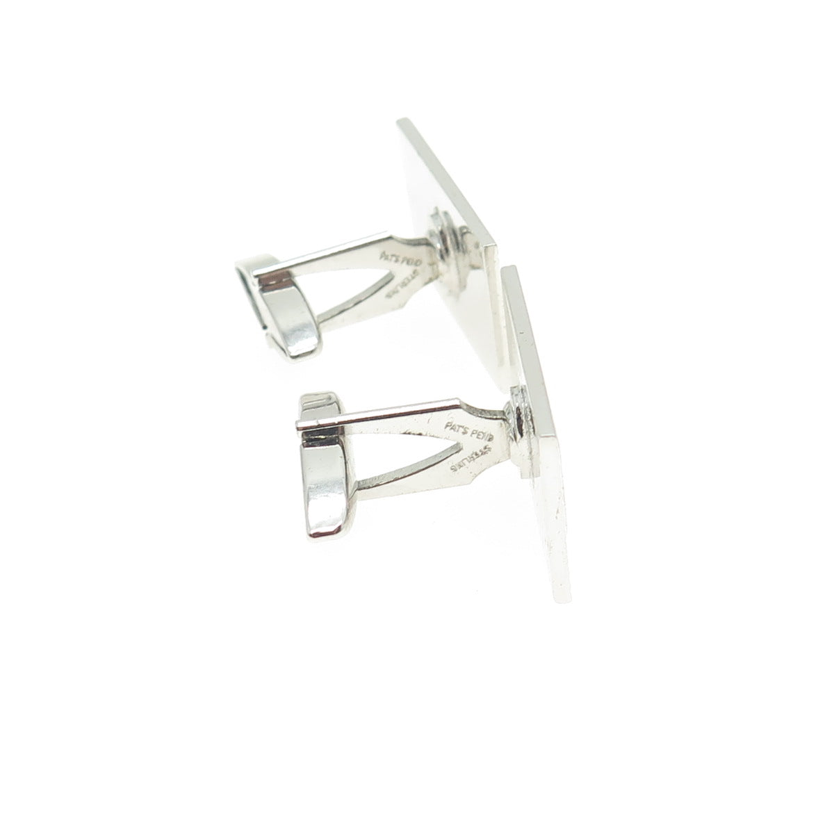 925 Sterling Silver Vintage Classic Engravable Rectangular Cufflinks