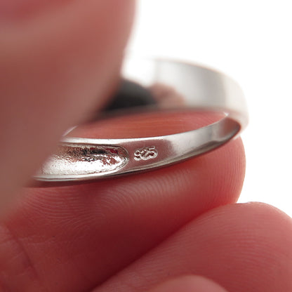 925 Sterling Silver Round-Cut C Z Engagement Ring Size 7
