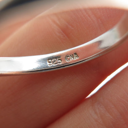 CNA PRANDA Sterling Silver Vintage Enamel SET of 3 Stackable Band Ring Size 9